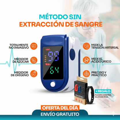 GlucoCare™ 3 en 1 – Controla tu Glucosa, Colesterol y Presión Sin Dolor + ENVÍO GRATIS